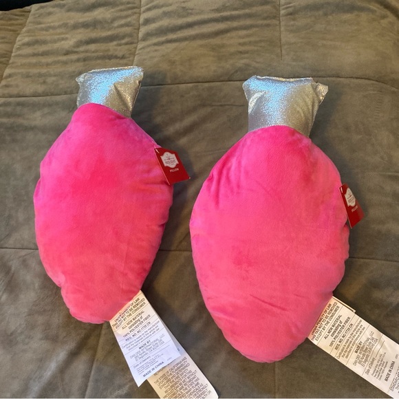 Christmas Bulb Ornament Pillows 15 inch Pink C9 Bulb Decorative Plush 2 Pillows - Picture 4 of 11